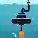 Symbol für einen Unterwasserroboter